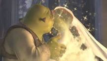 Image result for shrek and fiona kiss upside down