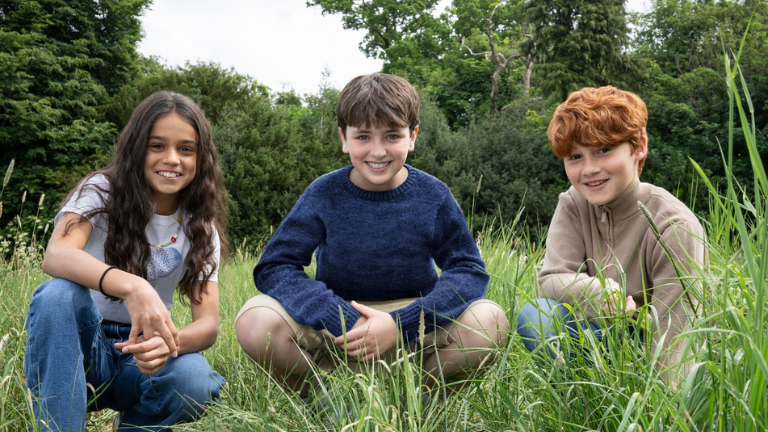 Harry Potter TV trio in grass